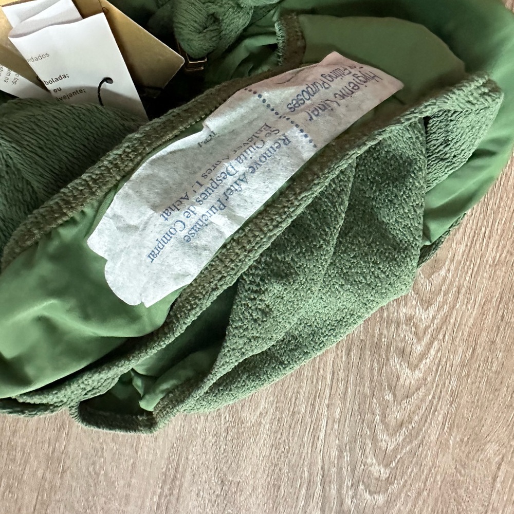 VIX Paula Hermanny army green seersucker one‎ piece NWT Size Small - Picture 3 of 4